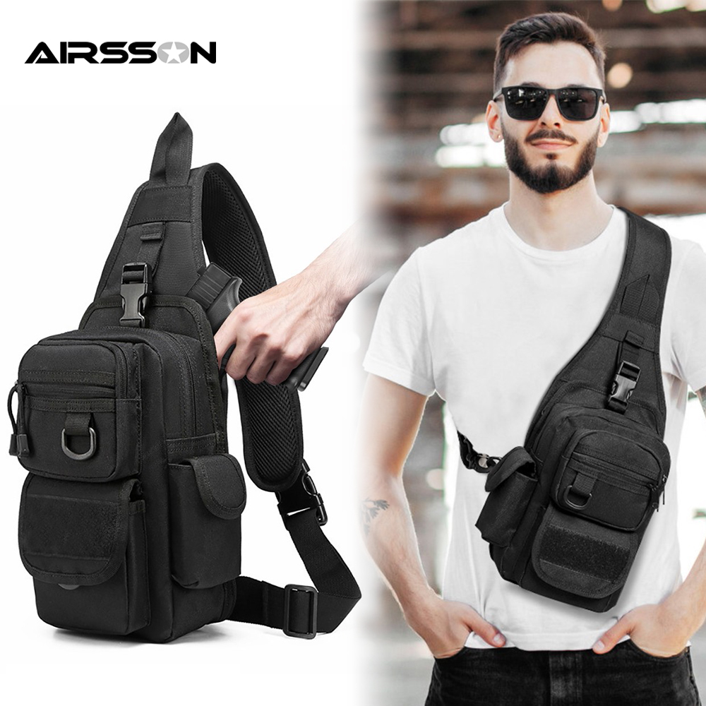 Edc Concealed Carry Sling Bag - 隠し戦術的なピストルバッグ,屋外ツールバッグ,EDC,調整可能なスリングバックパック,ピストルバッグ