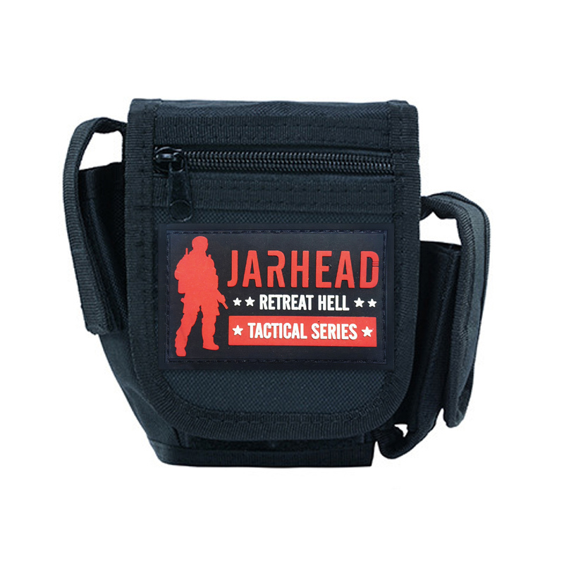 Edc Carry Fanny Pack - EDCモールタクティカルポーチ アウトドアツールキット ハイキングサイクリングベルト ウエストバッグ ハンティング雑貨バッグ 個性的なPVCパッチ付き