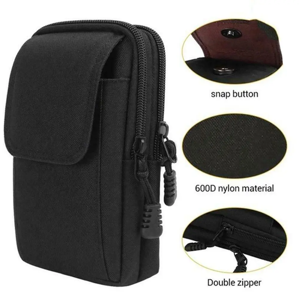 Edc Carry Fanny Pack - メンズ用タクティカルMOLLEベルトウエストポーチ。ランニング、キャンプ、小規模なアウトドア旅行に最適な、柔らかい素材を使用したミリタリーベルトポーチバッグ。