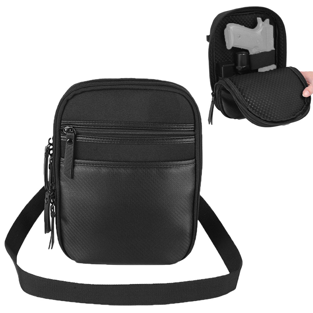 Edc Carry Fanny Pack - 戦術的な銃バッグ隠しキャリーハンドガンバッグショルダーストラップバッグカートリッジ収納EDCケース狩猟キャンプ用銃ホルスター付き