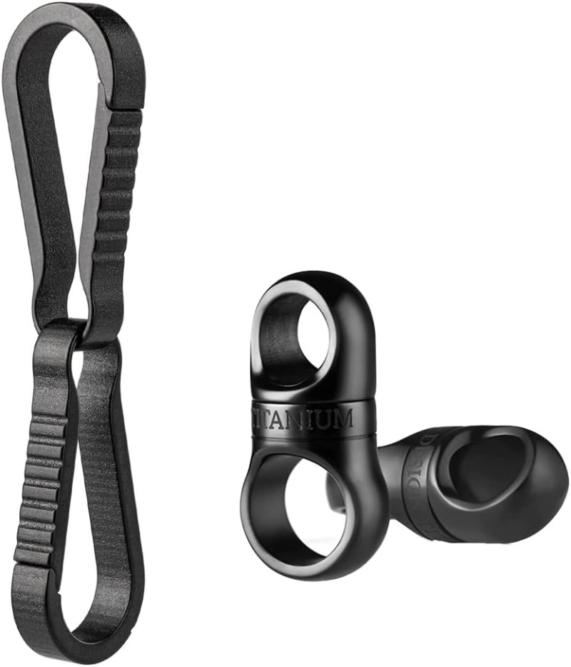 チタン製回転式キーリングコネクター＆キーチェーンクリップフッ - Edc Carry Clip のレビューと価格