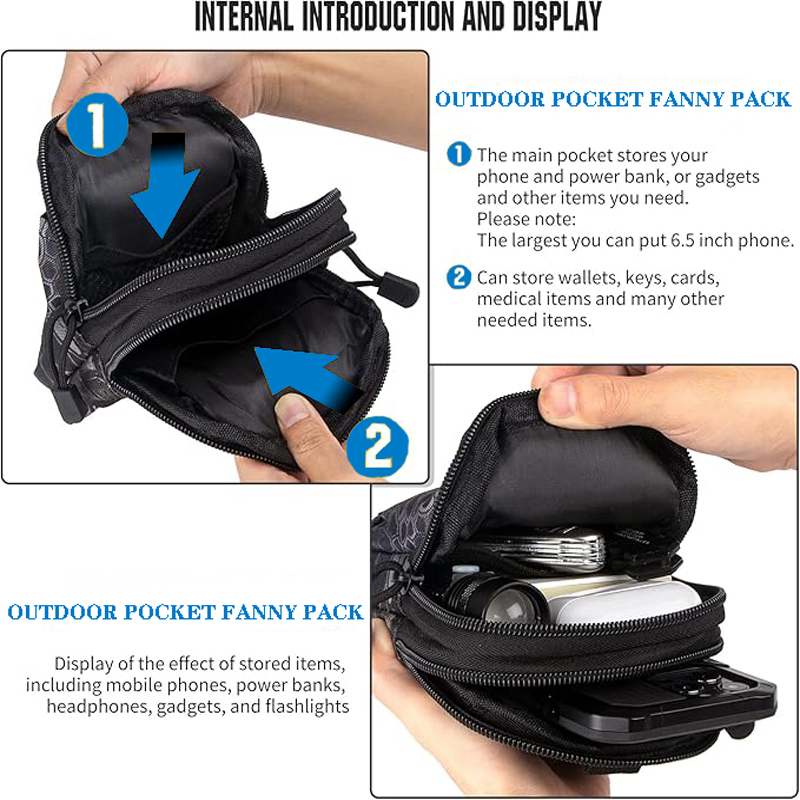 ユニバーサル EDC 戦術モールポーチウエストバッグ携帯電話 - Edc Carry Fanny Pack のレビューと価格